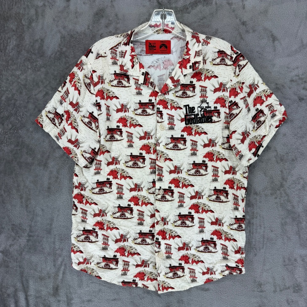 Shoe Palace x The Godfather Mens S Rayon Graphic‎ Button Up Shirt JM-0123-82SP